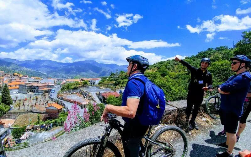 Mountain biking in the Alcantara Valley