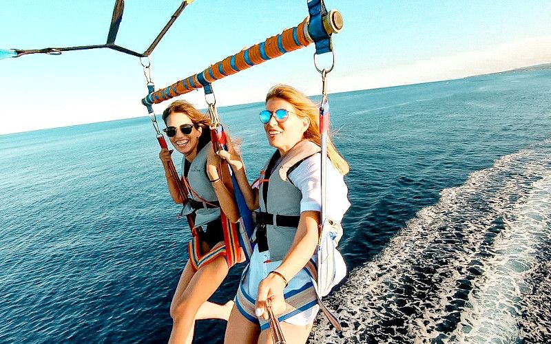 Parasailing in Taormina bay