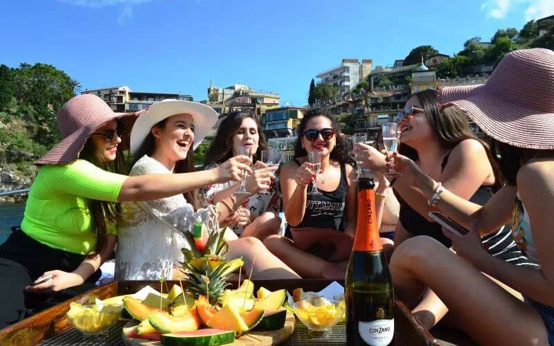 Boat tour of the Taormina coast